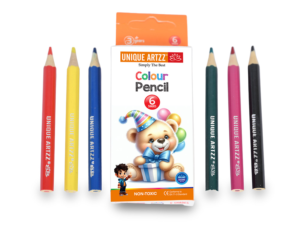 3.5 inch Colour Pencil – 6 Shades