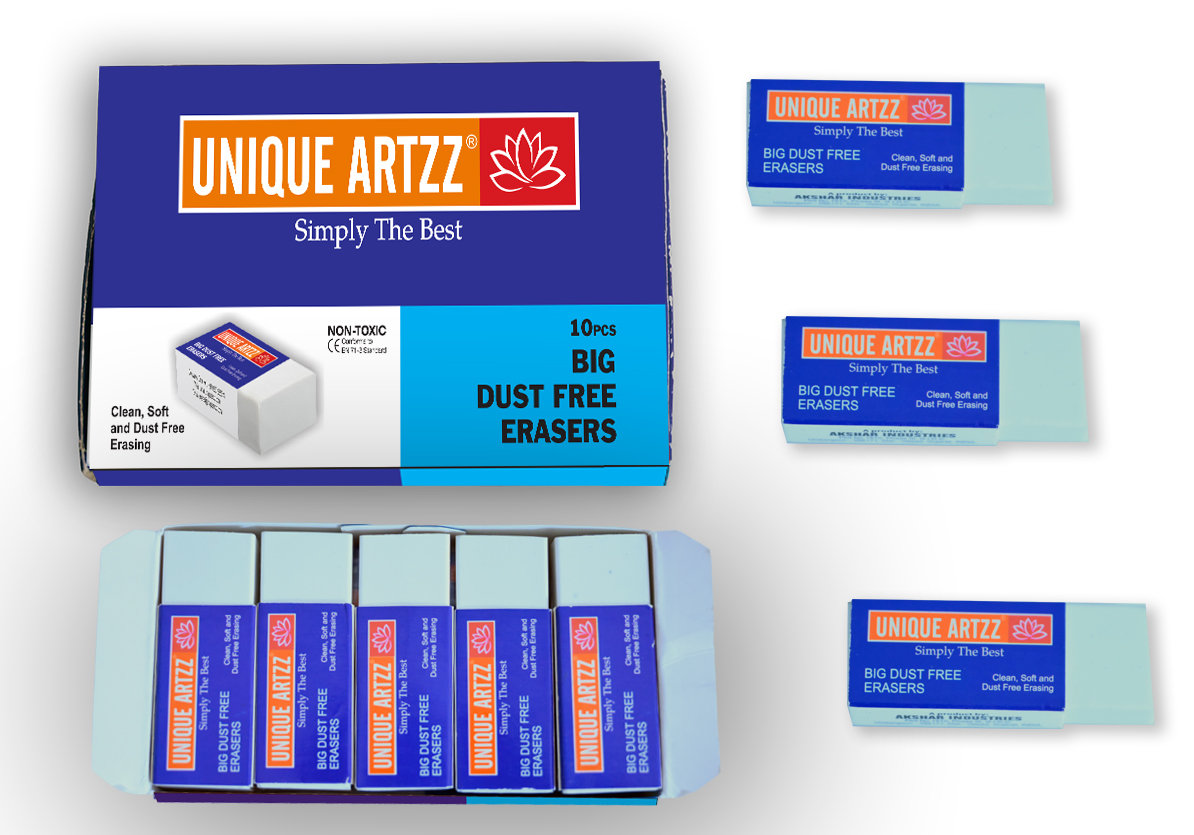 Big Dust Free Erasers (10 pcs)