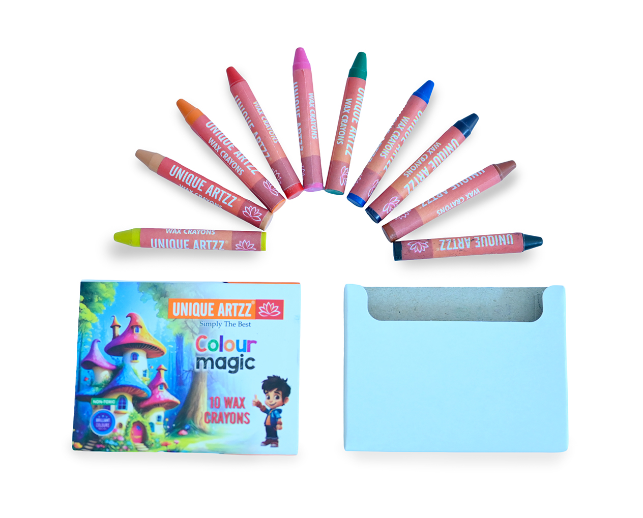 57mm Wax Crayon – 10 Shades