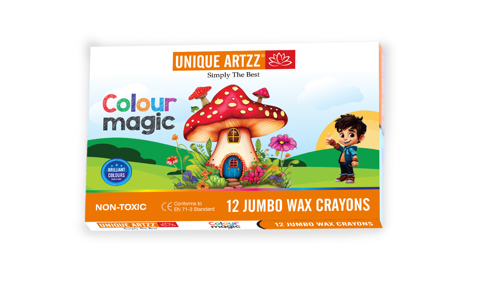 Jumbo Wax Crayons 12 Shades – Unique Artzz